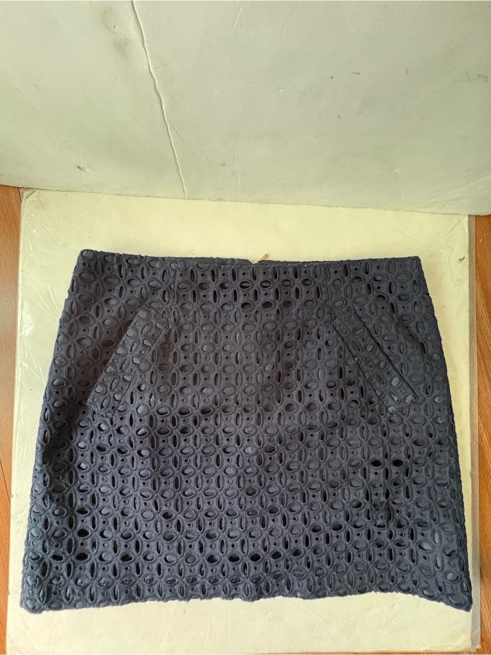 Black Eyelet Lace Fabric Panel